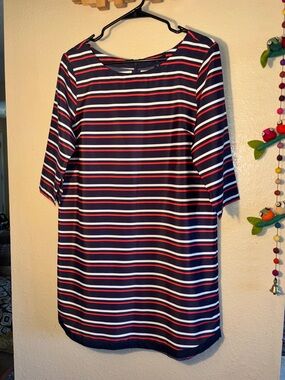 NWOT GAP striped shift dress or a Vineyard Vines Sankaty swing dress in a nav